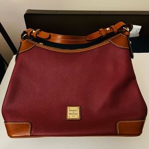 Dooney & Bourke Cranberry Red Pebble Grain Hobo Bag